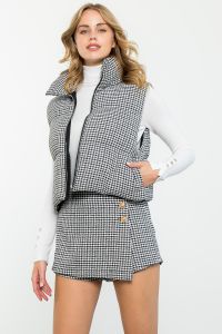 THML HOUNDSTOOTH PUFF VEST